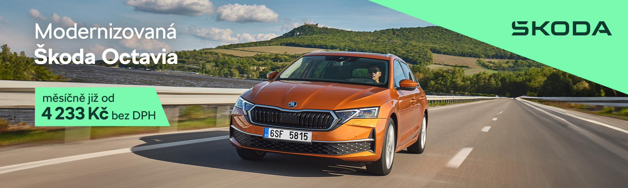 Nová Škoda Octavia měsíčně již od 4 233 Kč bez DPH 