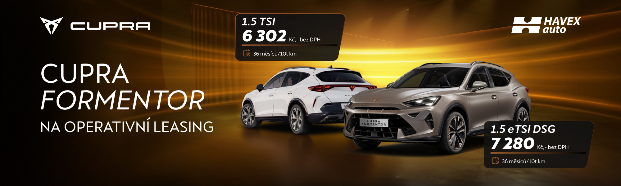 CUPRA Formentor: prémiový styl a výkon již od 6 302 Kč
měsíčně bez DPH