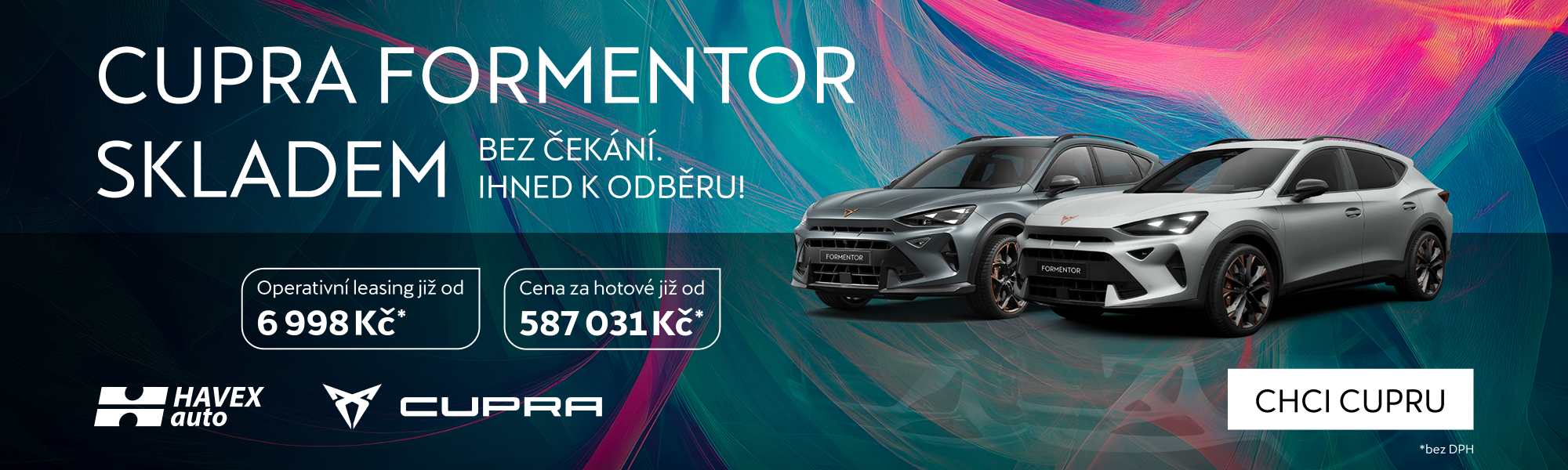 MEGA AKCE na skladové vozy CUPRA Formentor!