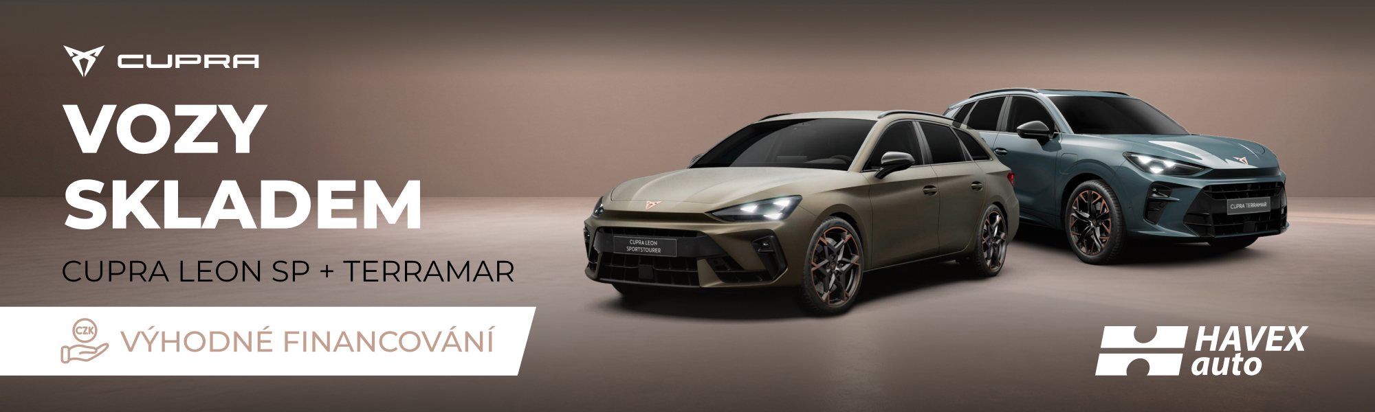 CUPRA Leon Sportstourer a Terramar skladem se zvýhodněním až 296 450 Kč 