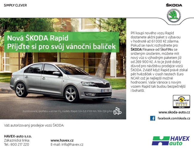 Vánoční balíček Škoda Rapid