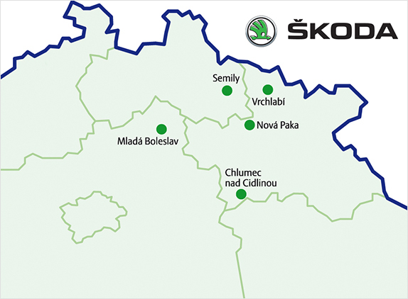 Mapa poboček Mapa poboček
