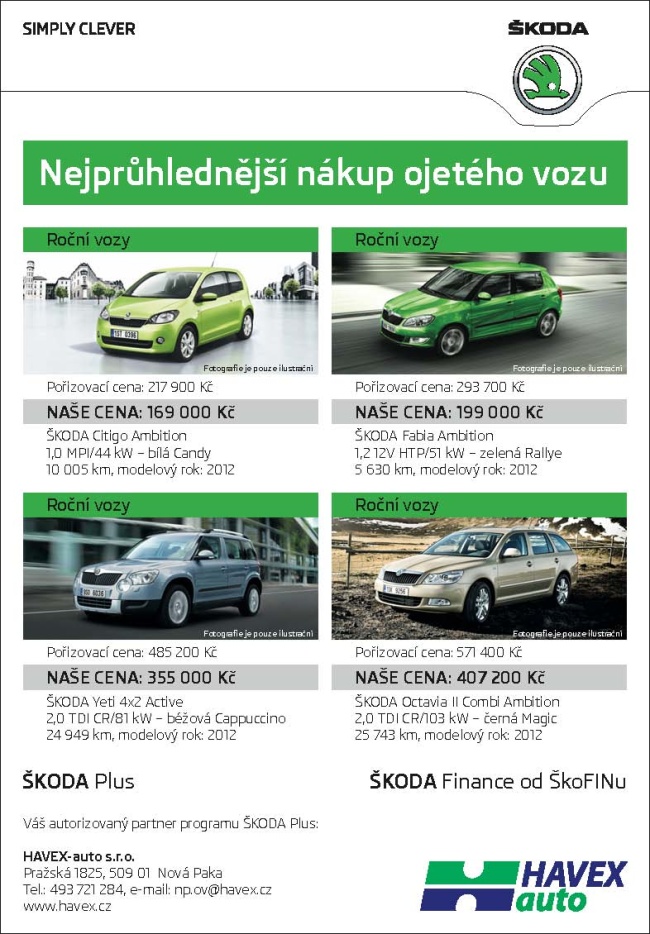 vozy z programu Škoda Plus
