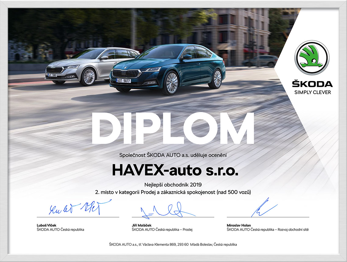 Diplom Škoda 2019