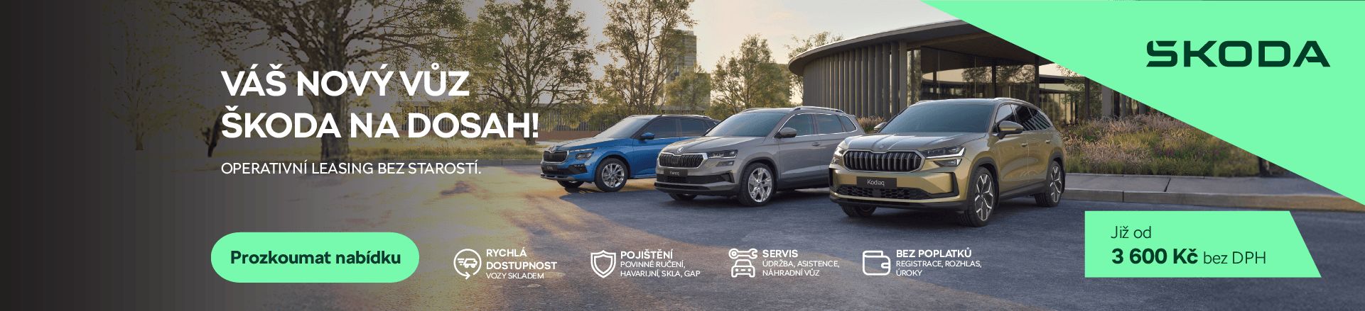 Operativní leasing Škoda