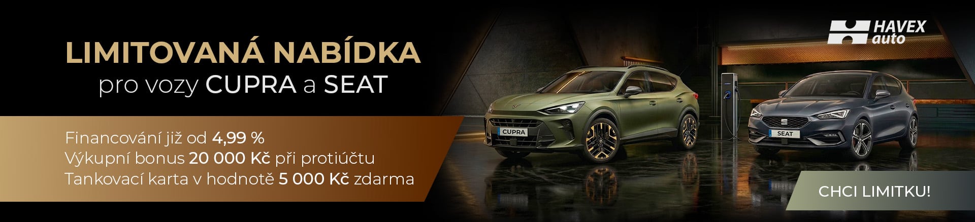 Limitovaná nabídka na vozy CUPRA a SEAT: Výhodné financování a bonusy pro první zájemce | HAVEX-auto s.r.o.
