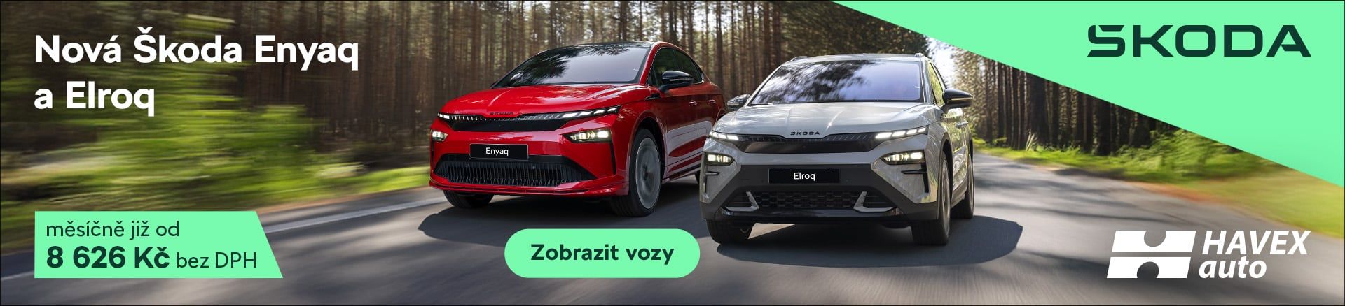Nasedněte do budoucnosti: Škoda Enyaq a Škoda Elroq nyní v akčním operativním leasingu!