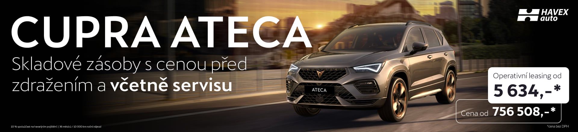 CUPRA Ateca – Vaše šance získat sportovní SUV za skvělou cenu ještě před zdražením! | HAVEX-auto s.r.o.
